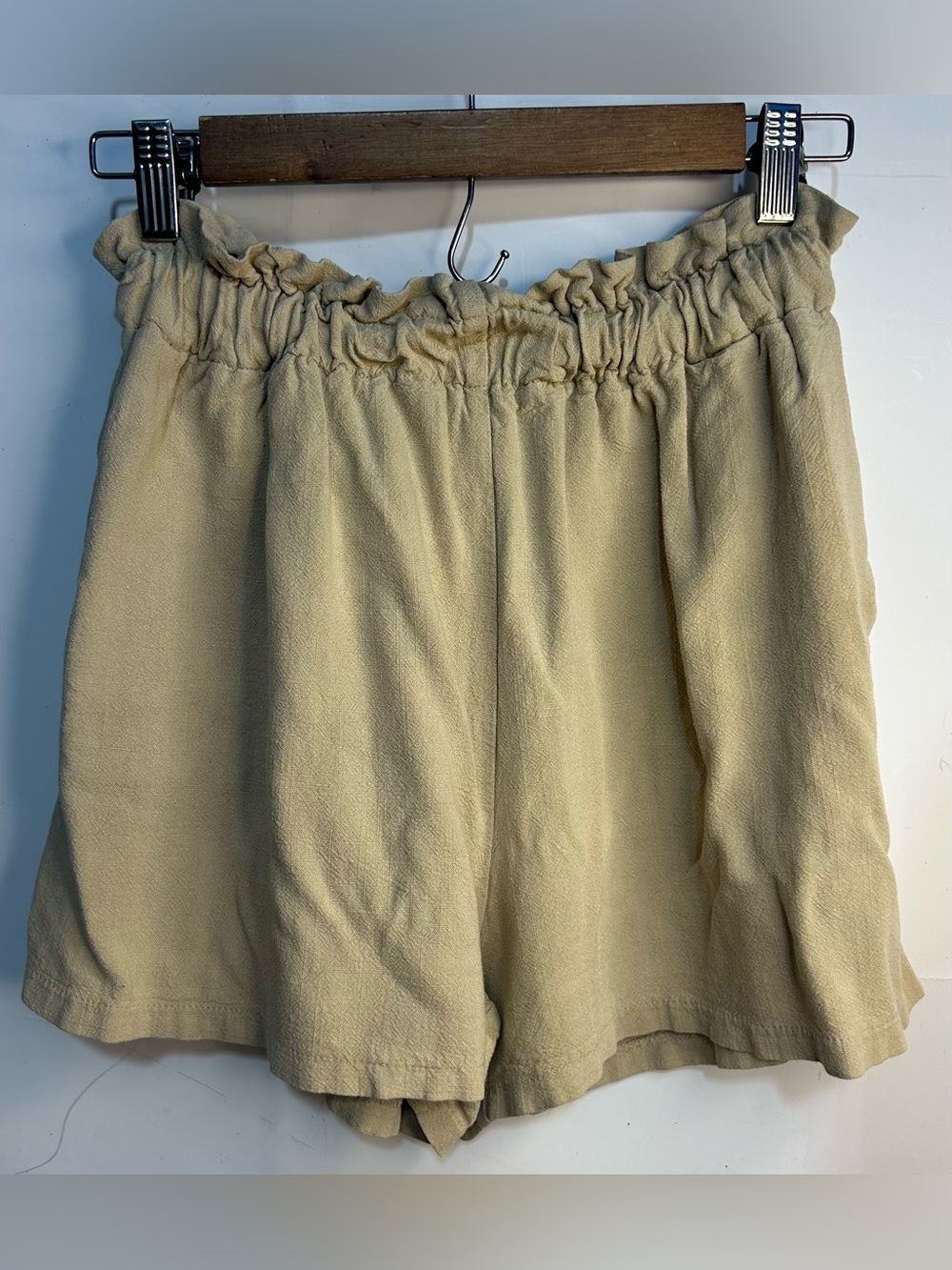 Double Zero Mystic Medium Linen Blend Paperbag Waist Shorts Medium
